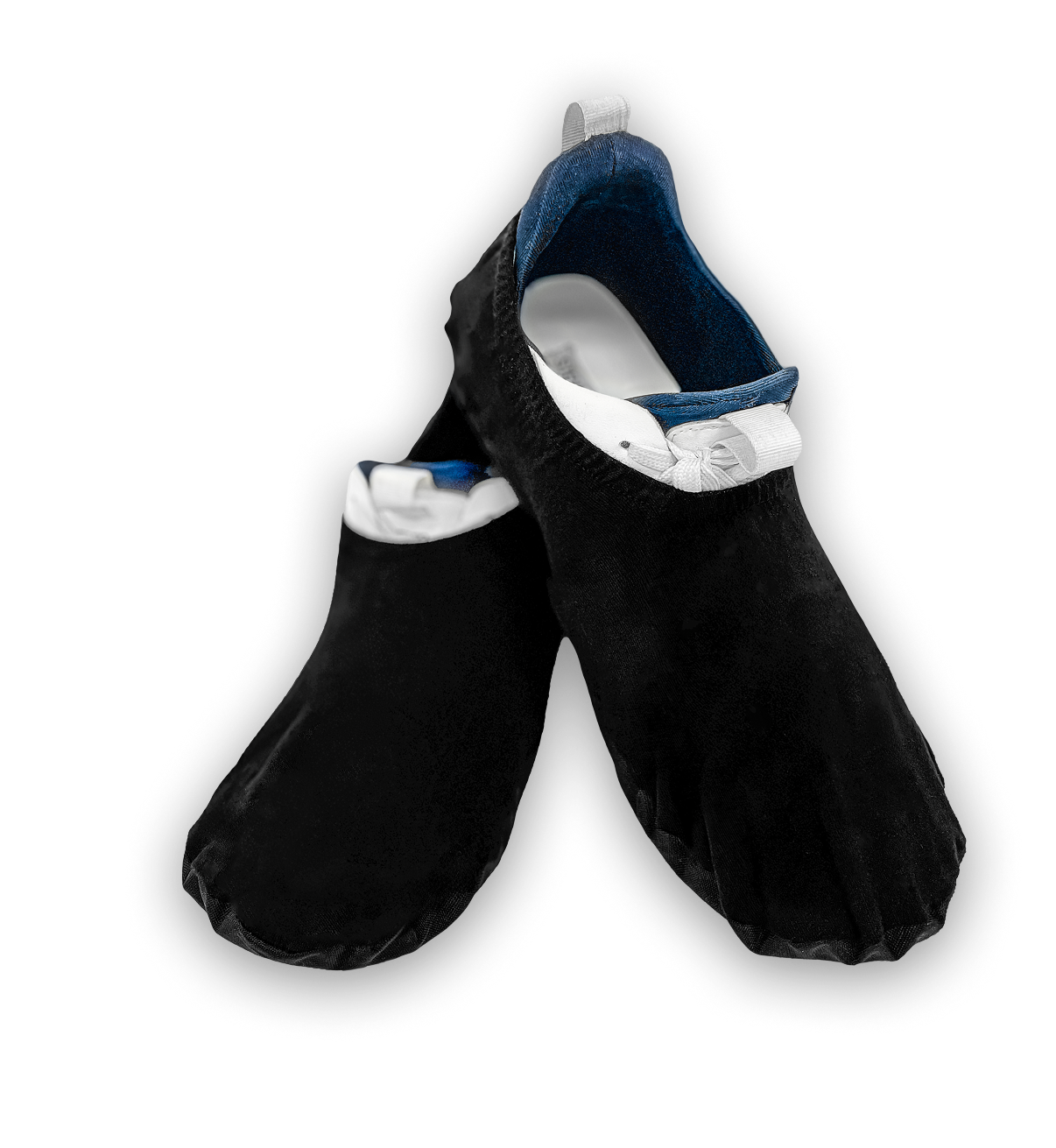 Black UltraSlide Slide Booties with shoes installed