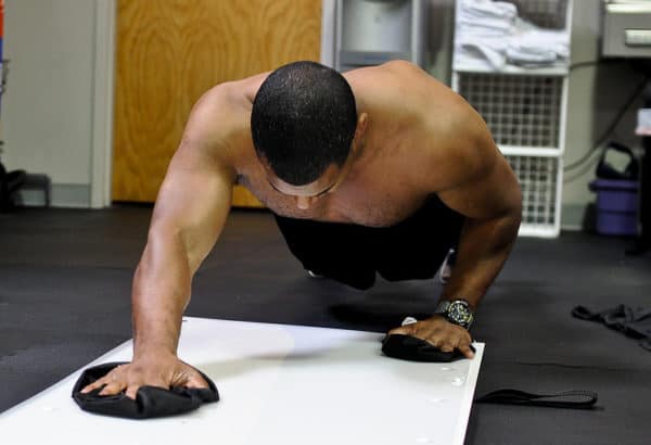 Five moves for a total upper body slideboard workout