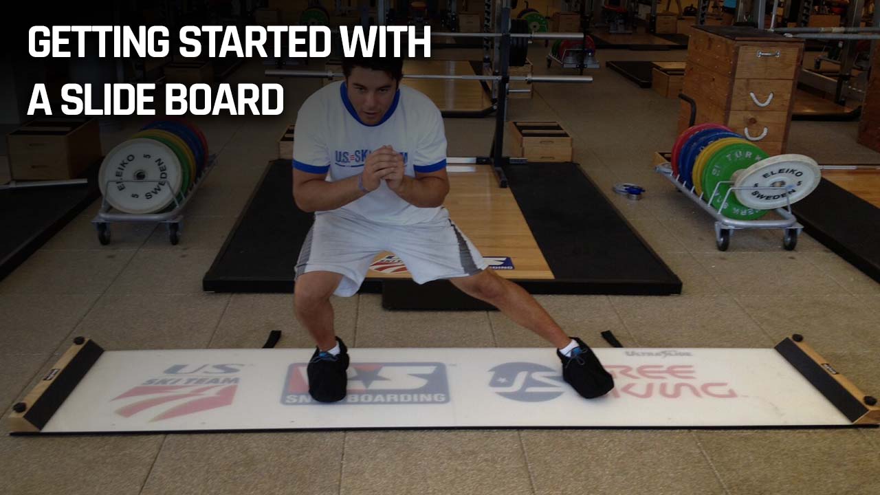 getting started with a slide board with trainer testing out slideboard exercises
