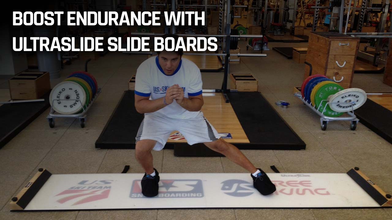 person training with ultraslide slide board